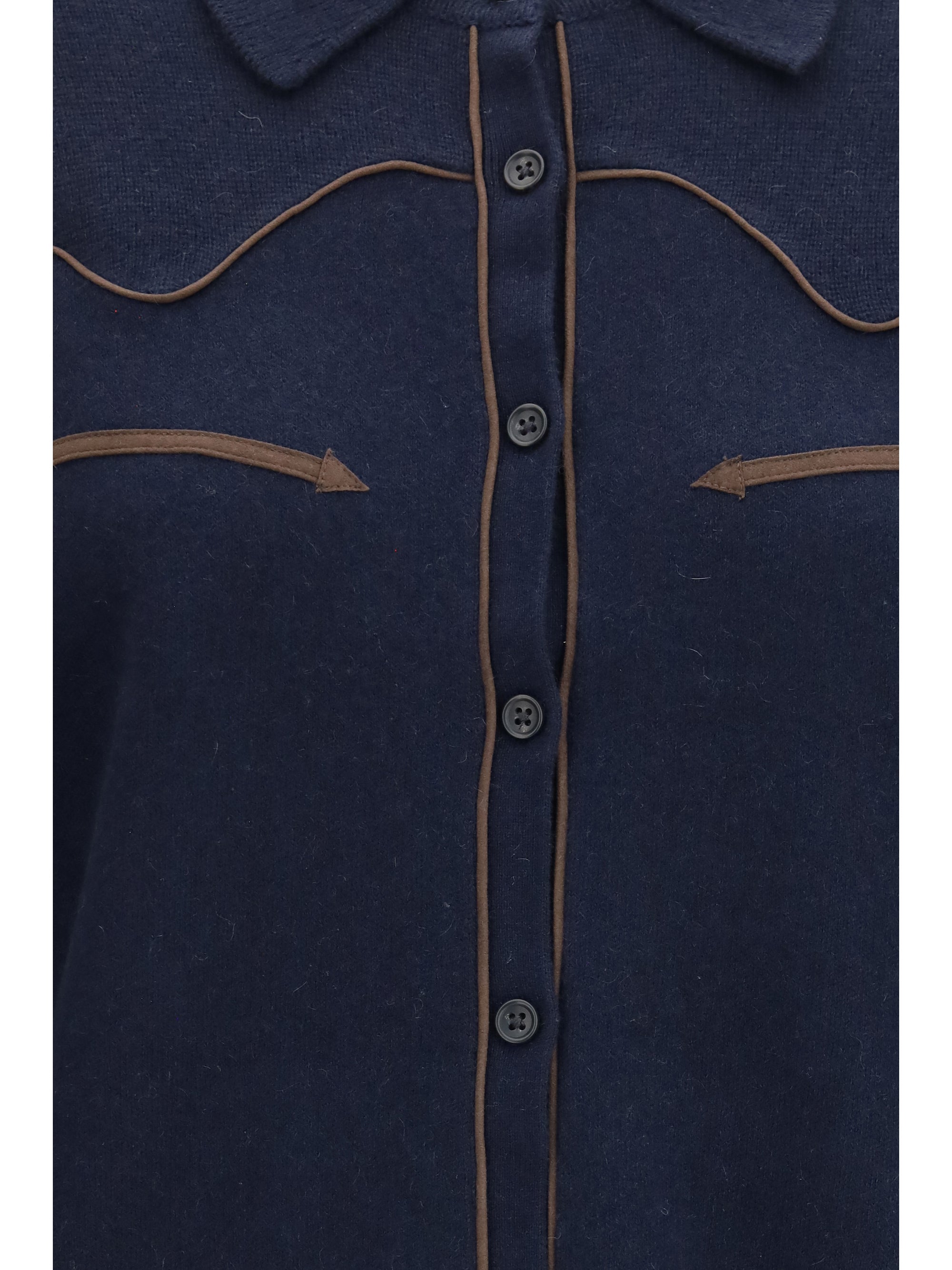cropped western cashmere shirt
