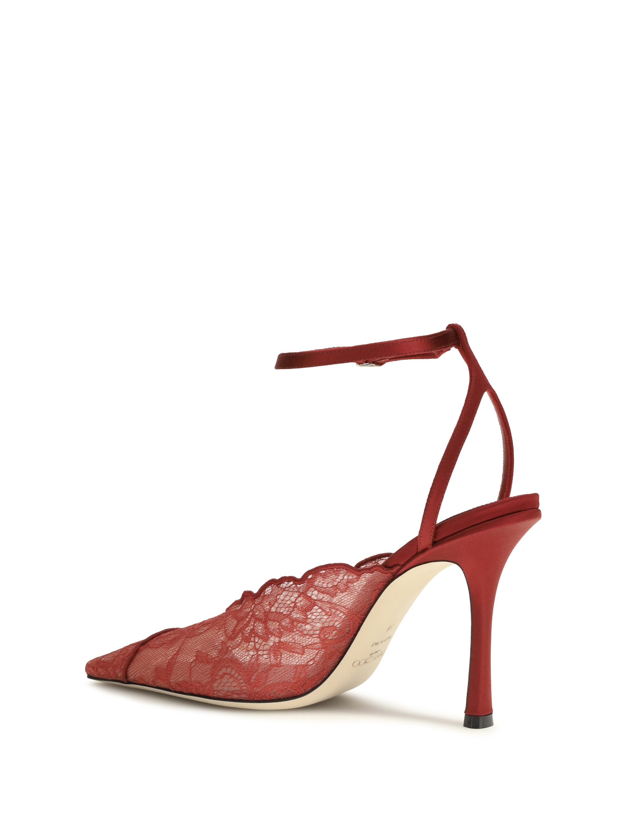faiz metallic lace pumps