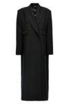 long tuxedo coat in double wool gabardine