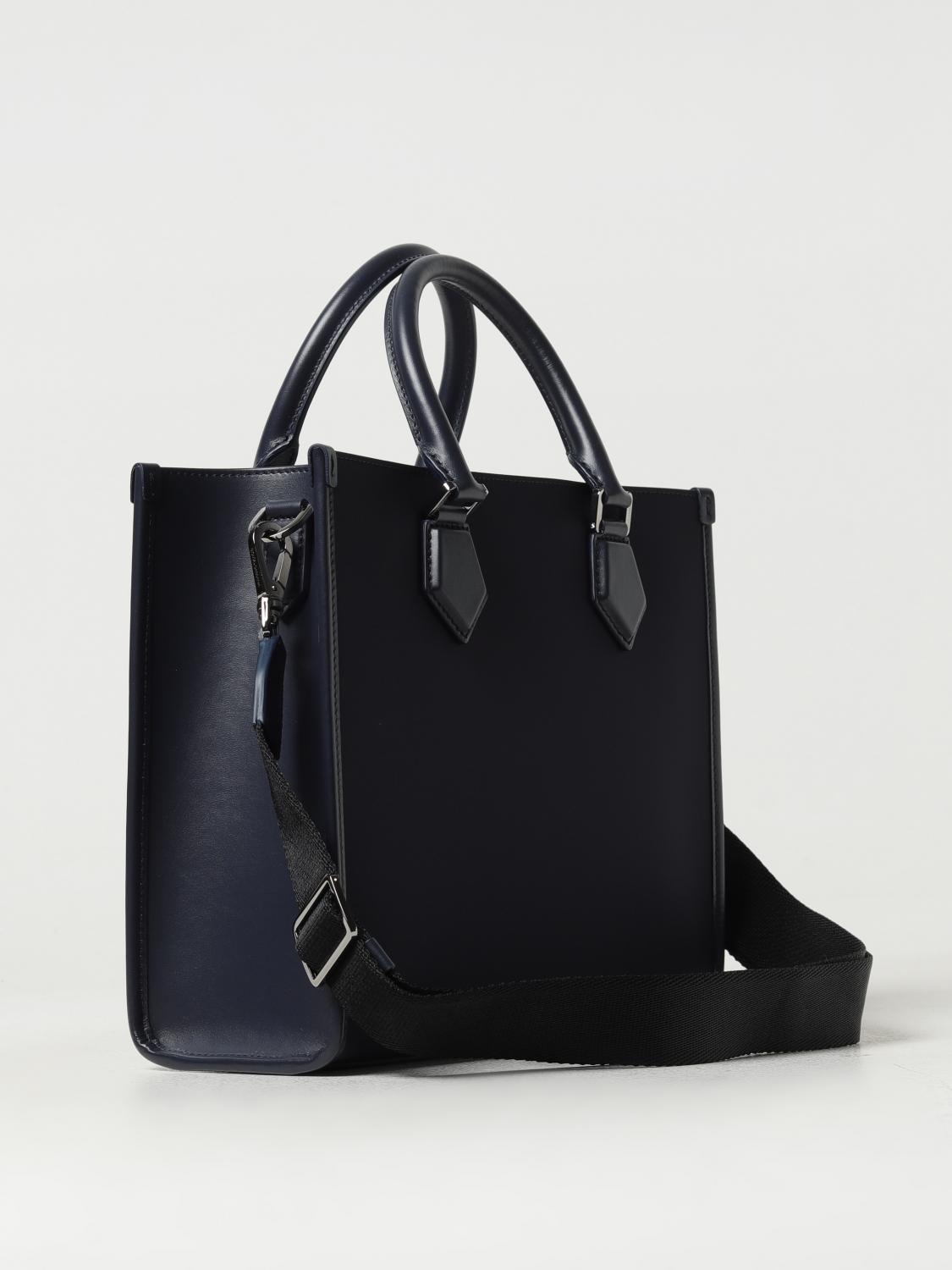 bag in nylon and leather with rubberized logo