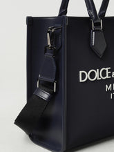 DOLCE & GABBANA OS bag in nylon and leather with rubberized logo