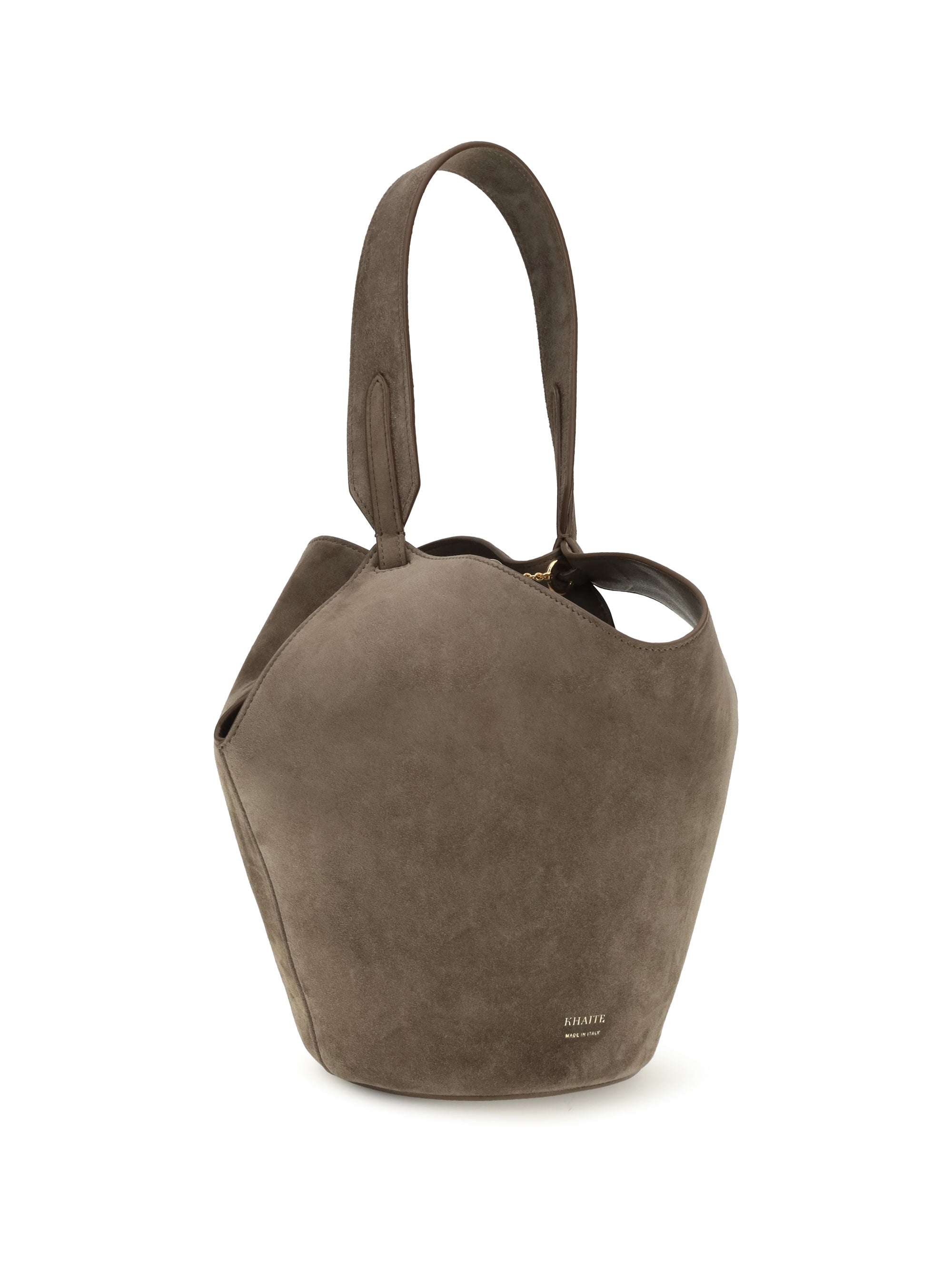 mini lotus suede handbag