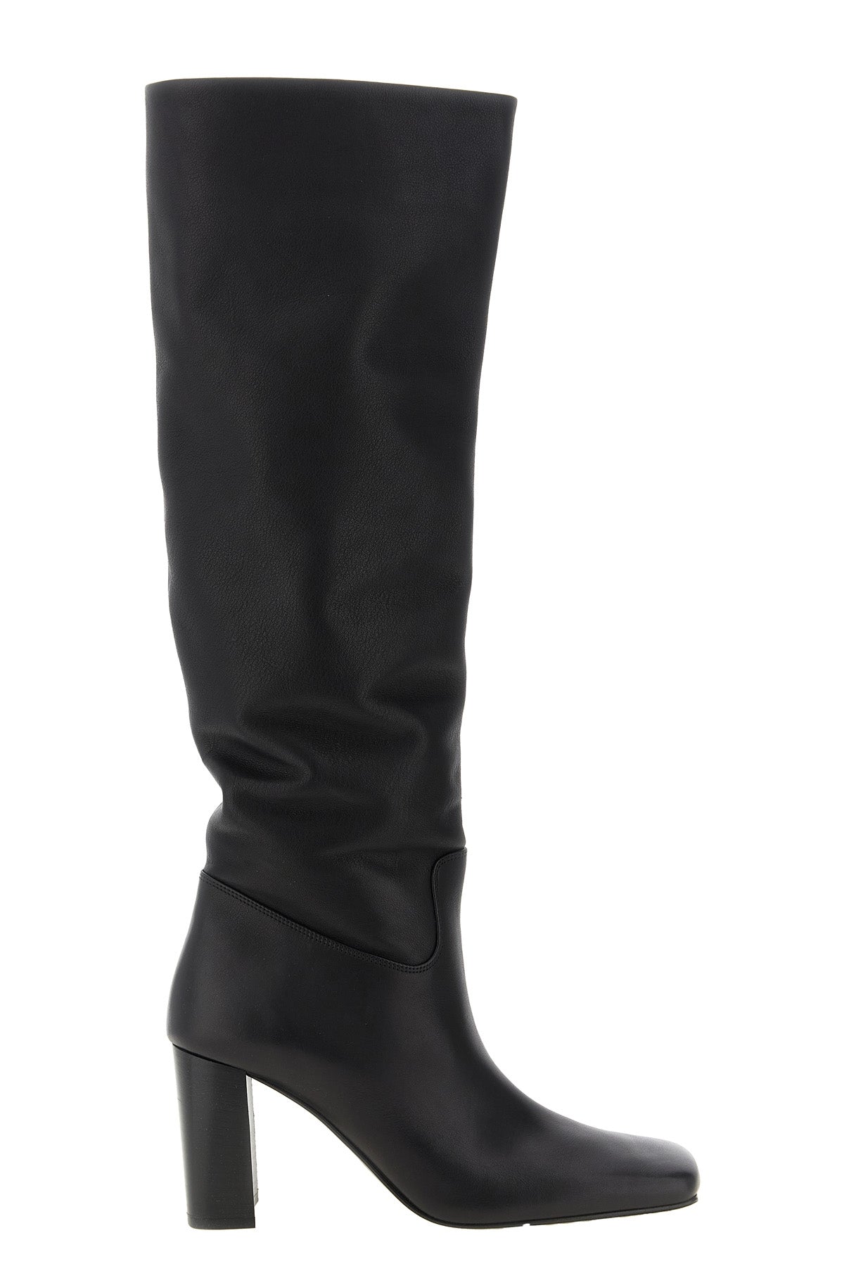 the khaite petra boot redefines vertical elegance through a rigorous silhouett
