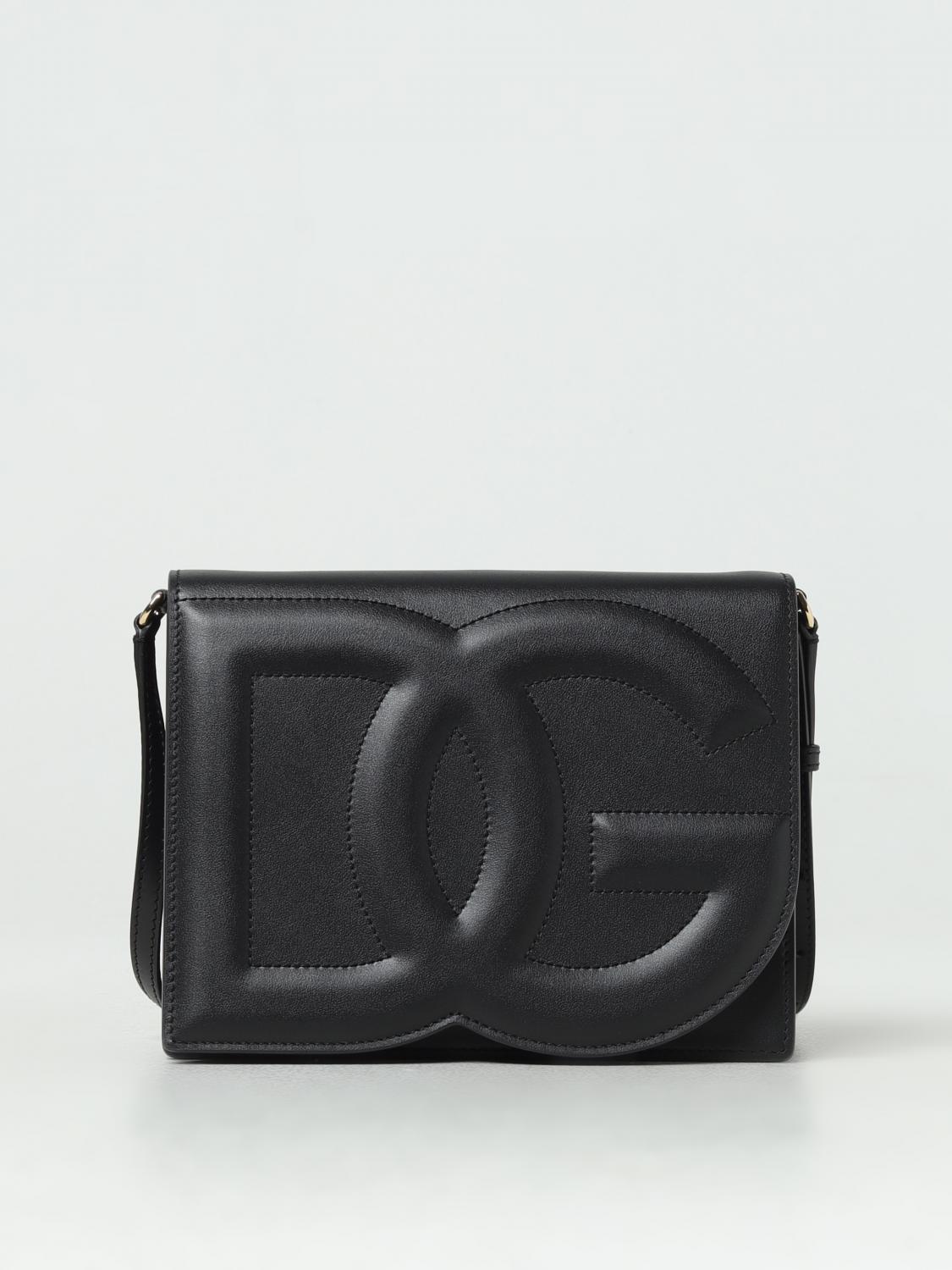 leather bag with embossed logo