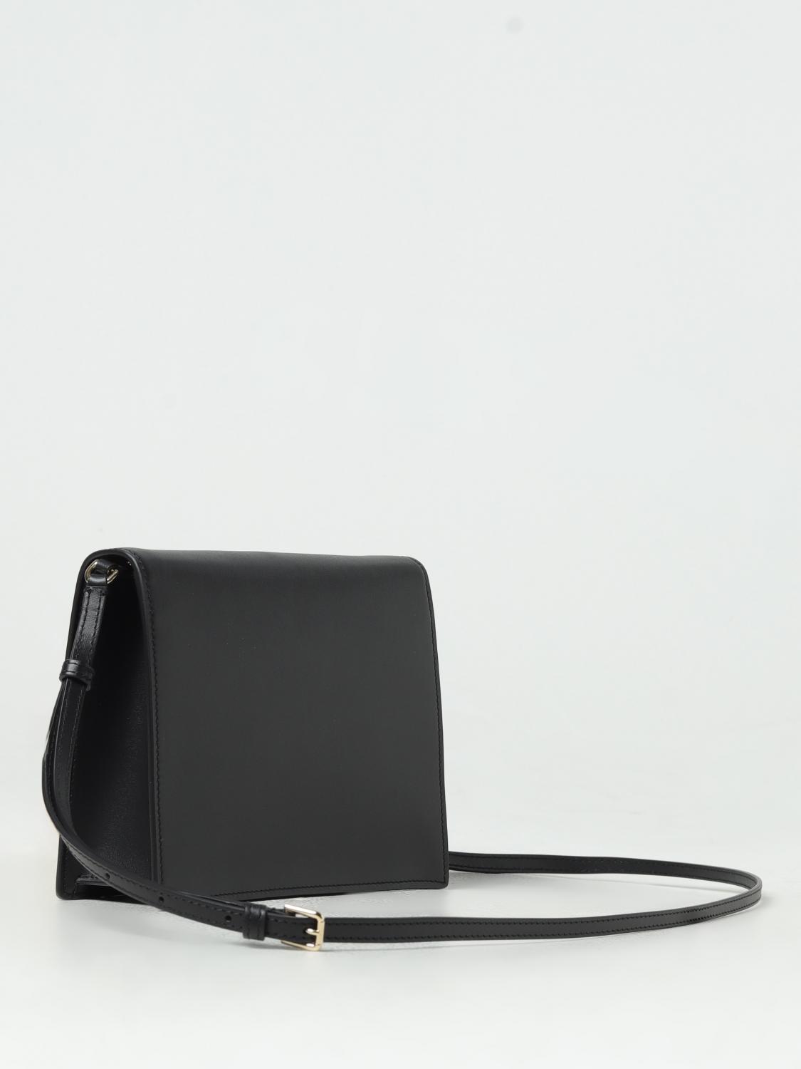 leather bag with embossed logo