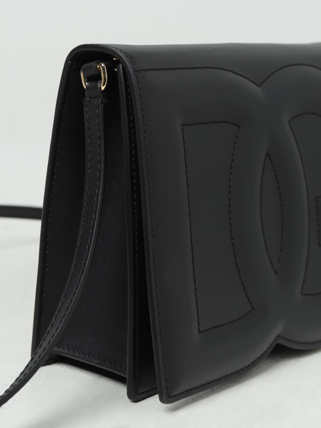 leather bag with embossed logo