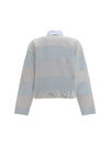 striped polo sweatshirt