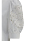 shirt with sangallo lace sleeves