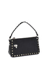 rockstud zip-up shoulder bag