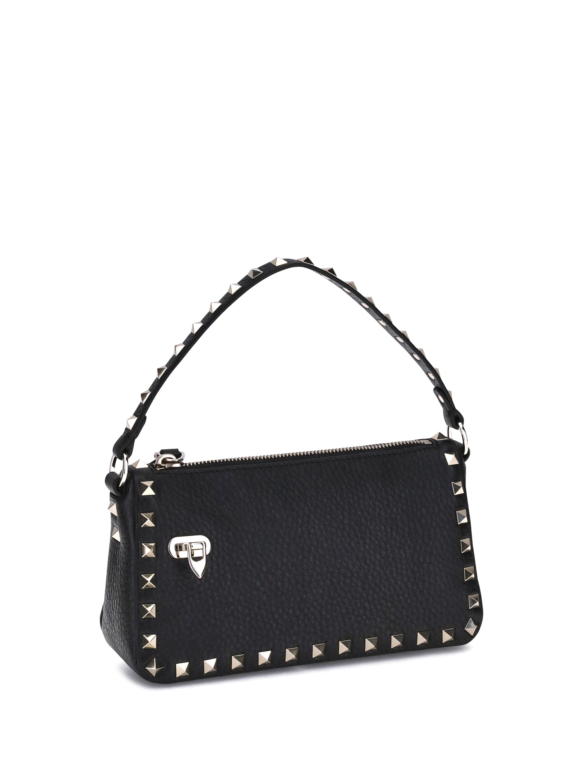 rockstud zip-up shoulder bag