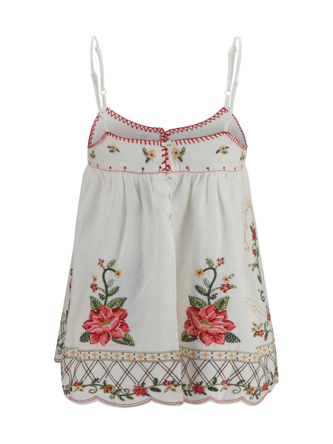 FARM RIO M floral embroidered top 