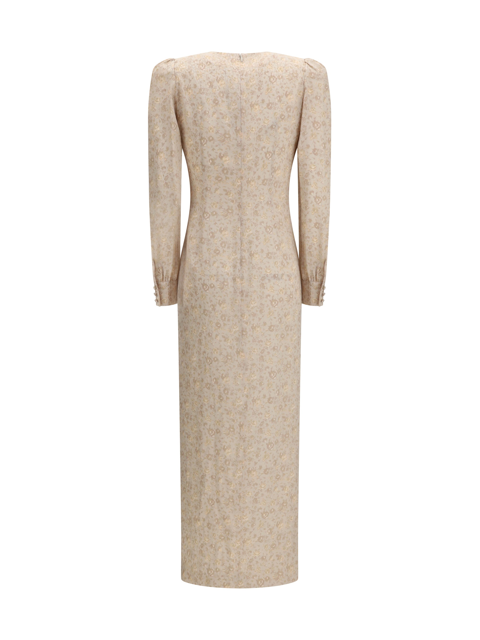 jacquard draped dress with flounces