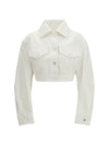cocoon reversed-effect raw denim jacket