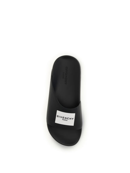 GIVENCHY 38 rubber logo slippers 