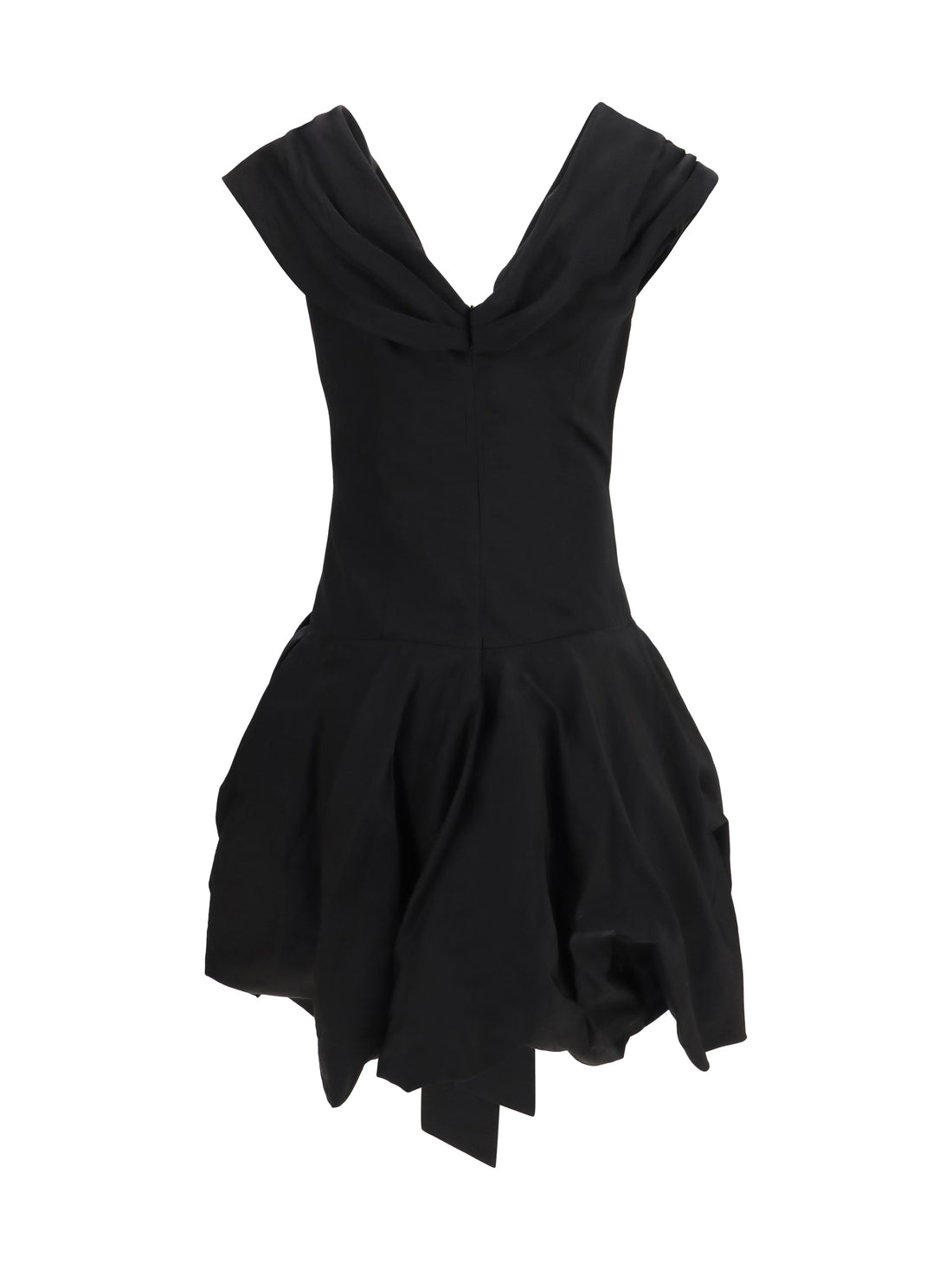 MAGDA BUTRYM 40 midi dress with draped shawl collar