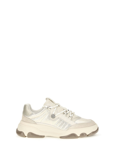 athena leather sneakers with sequin details