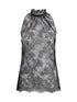 ALEXANDER MCQUEEN 42 sleeveless black lace top