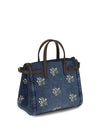 small antibes handbag in embroidered denim