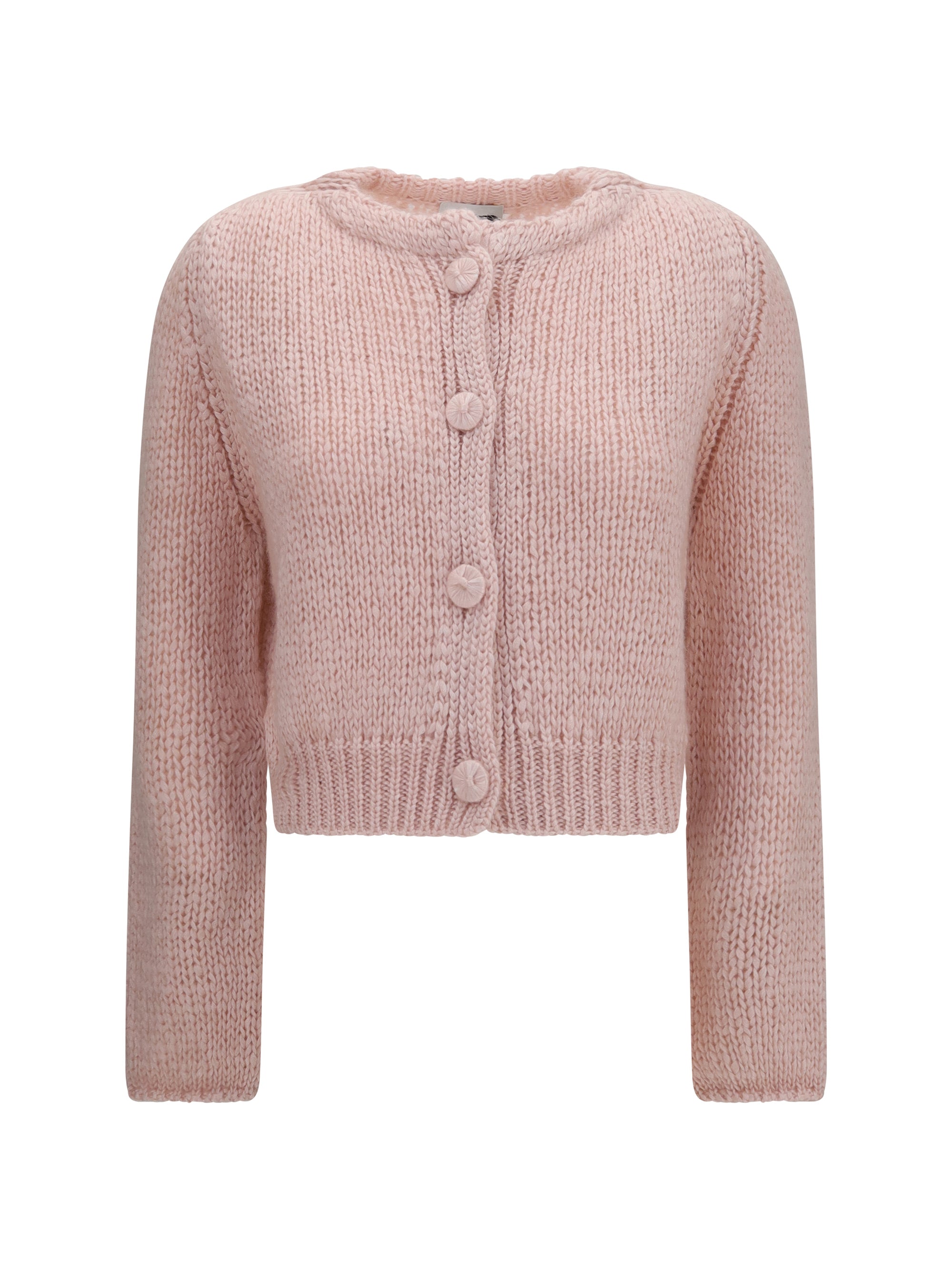 chunky knit cardigan with buttons