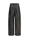baggy nappa leather pants
