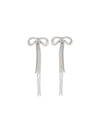 double crystal bow earrings
