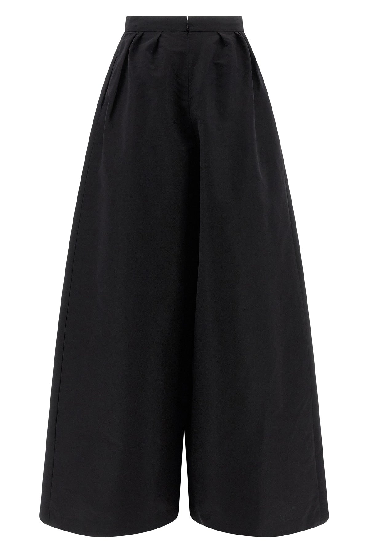 palazzo pants in shiny silk faille