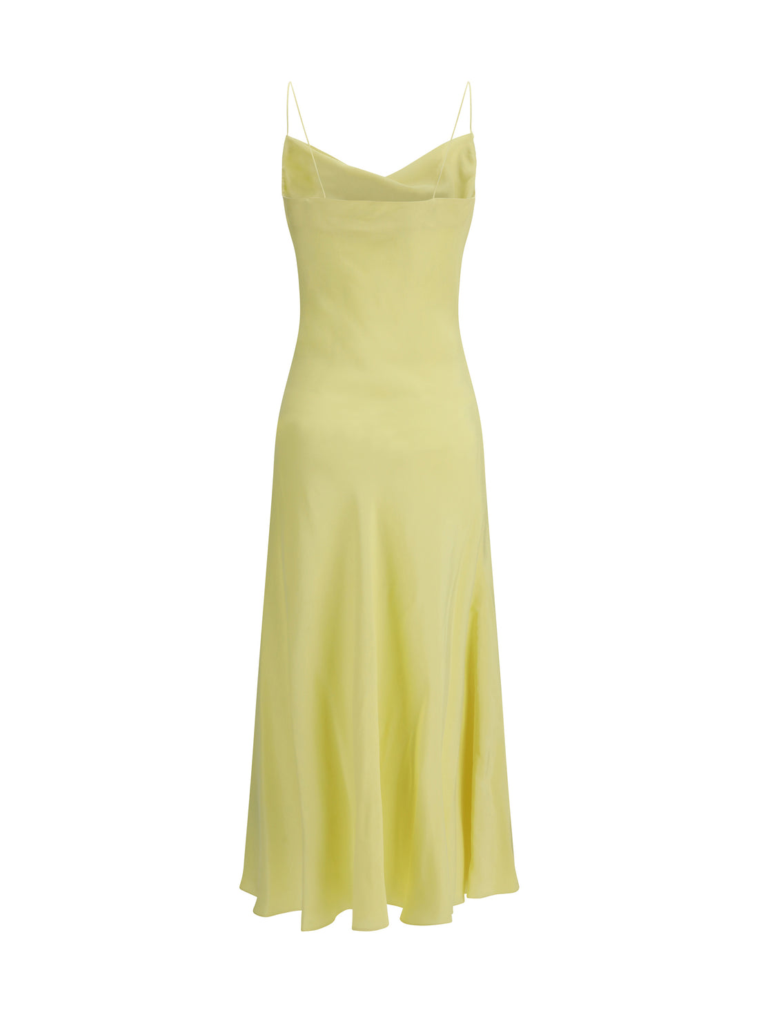 BALMAIN 40 long silk satin dress with straps