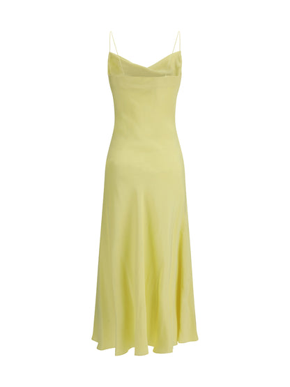 BALMAIN 40 long silk satin dress with straps