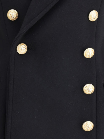 BALMAIN 36  wool and cashmere double-breasted coat