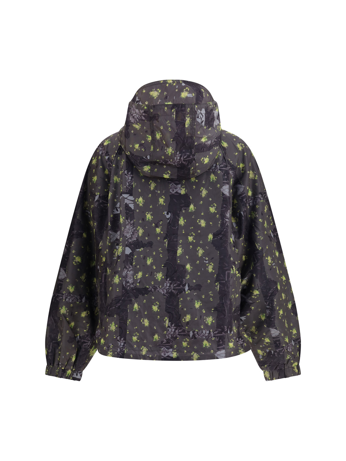 GANNI L-XL ultralight nylon jacket with floral print
