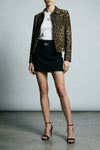 gabbana blazer - camel collection in leopard jacquard wool