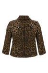gabbana blazer - camel collection in leopard jacquard wool
