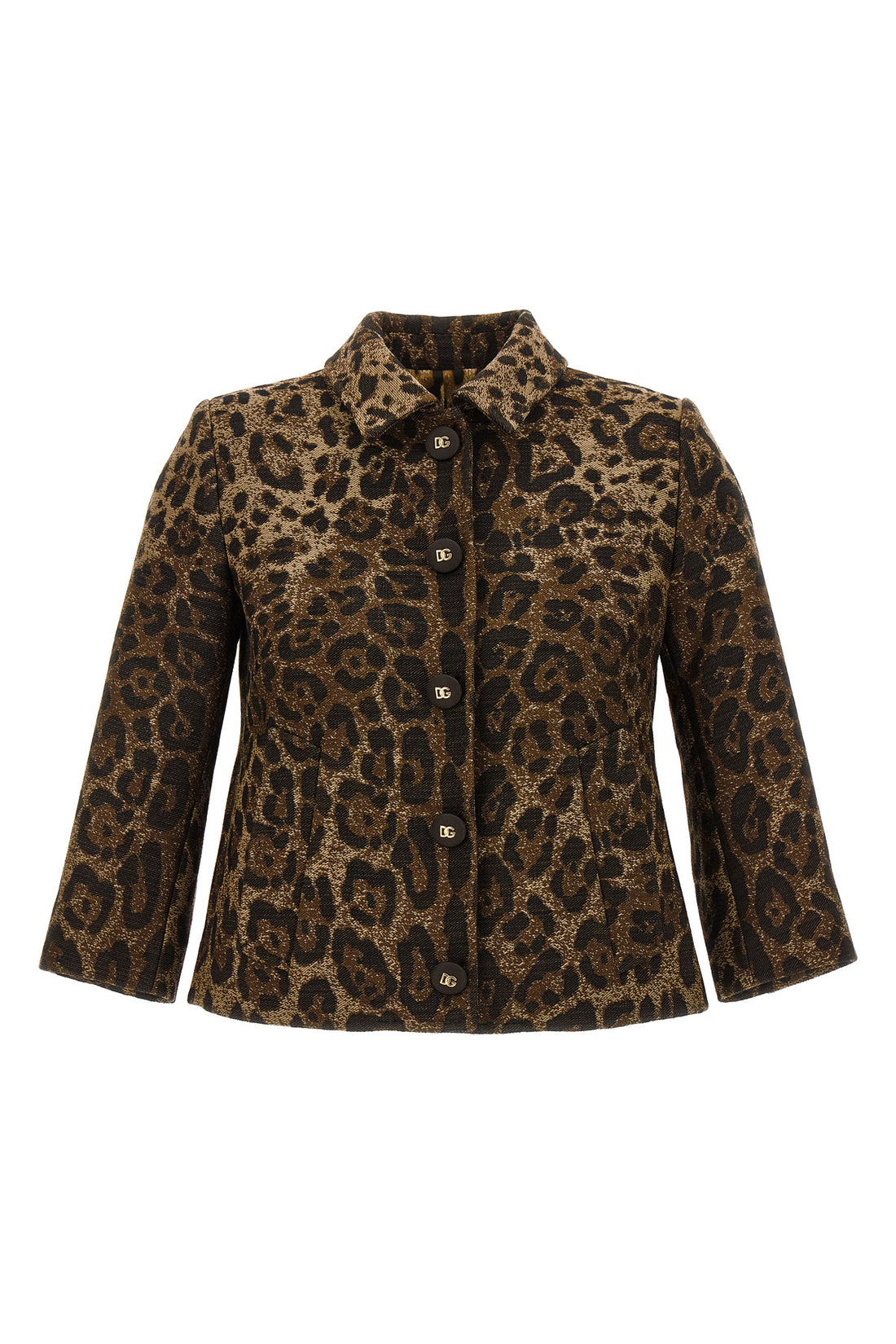 DOLCE &amp; GABBANA 46 gabbana blazer - camel collection in leopard jacquard wool