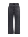 wide-leg denim jeans