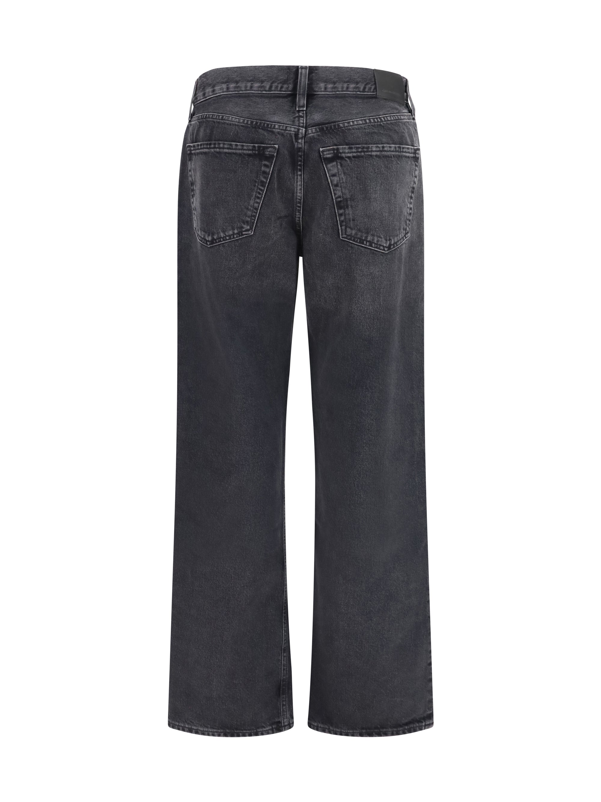 wide-leg denim jeans