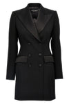dolce double-breasted tuxedo blazer in stretch wool