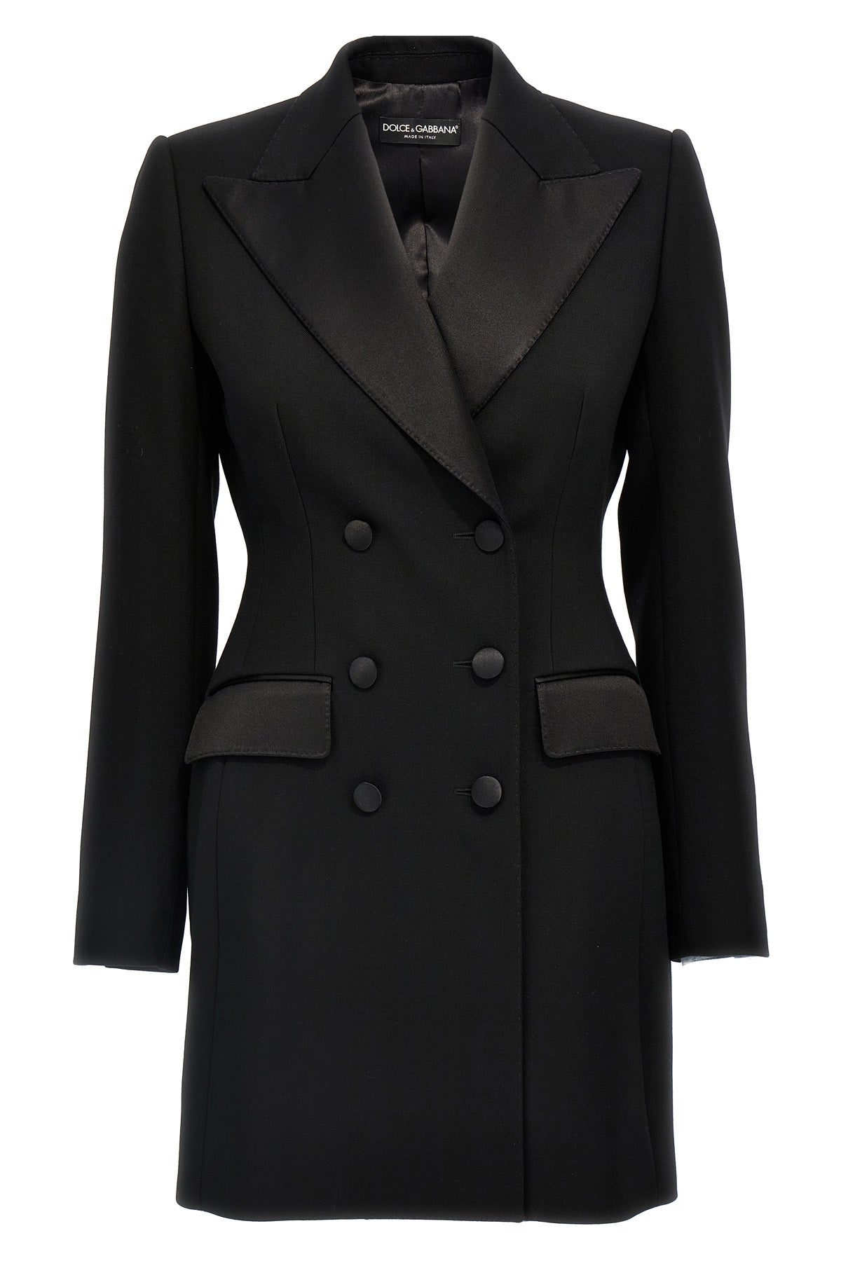 dolce double-breasted tuxedo blazer in stretch wool