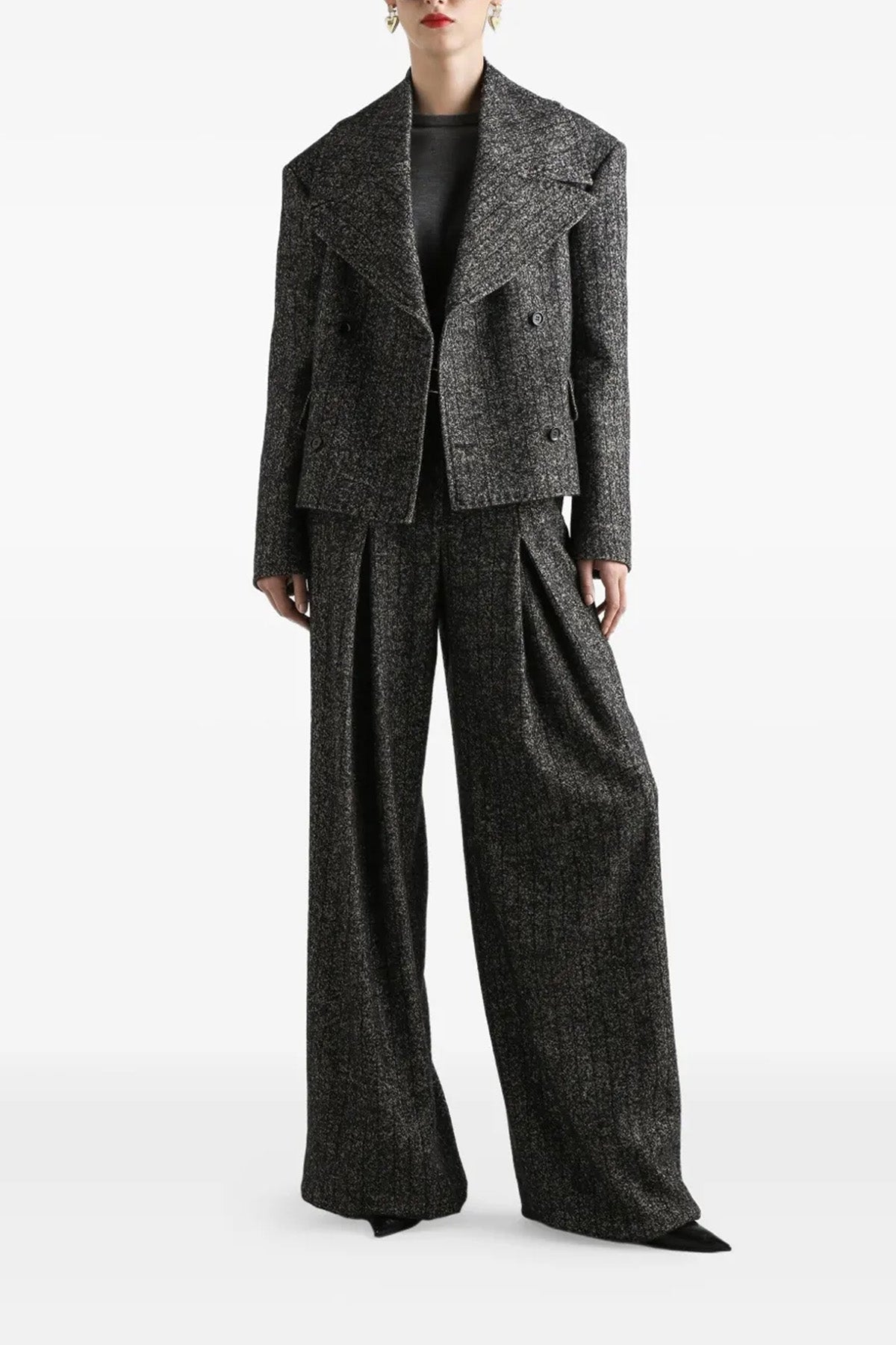 striped wool blazer
