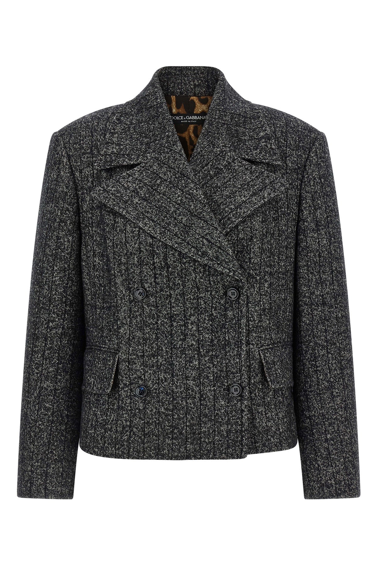 striped wool blazer