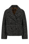houndstooth patterned virgin wool