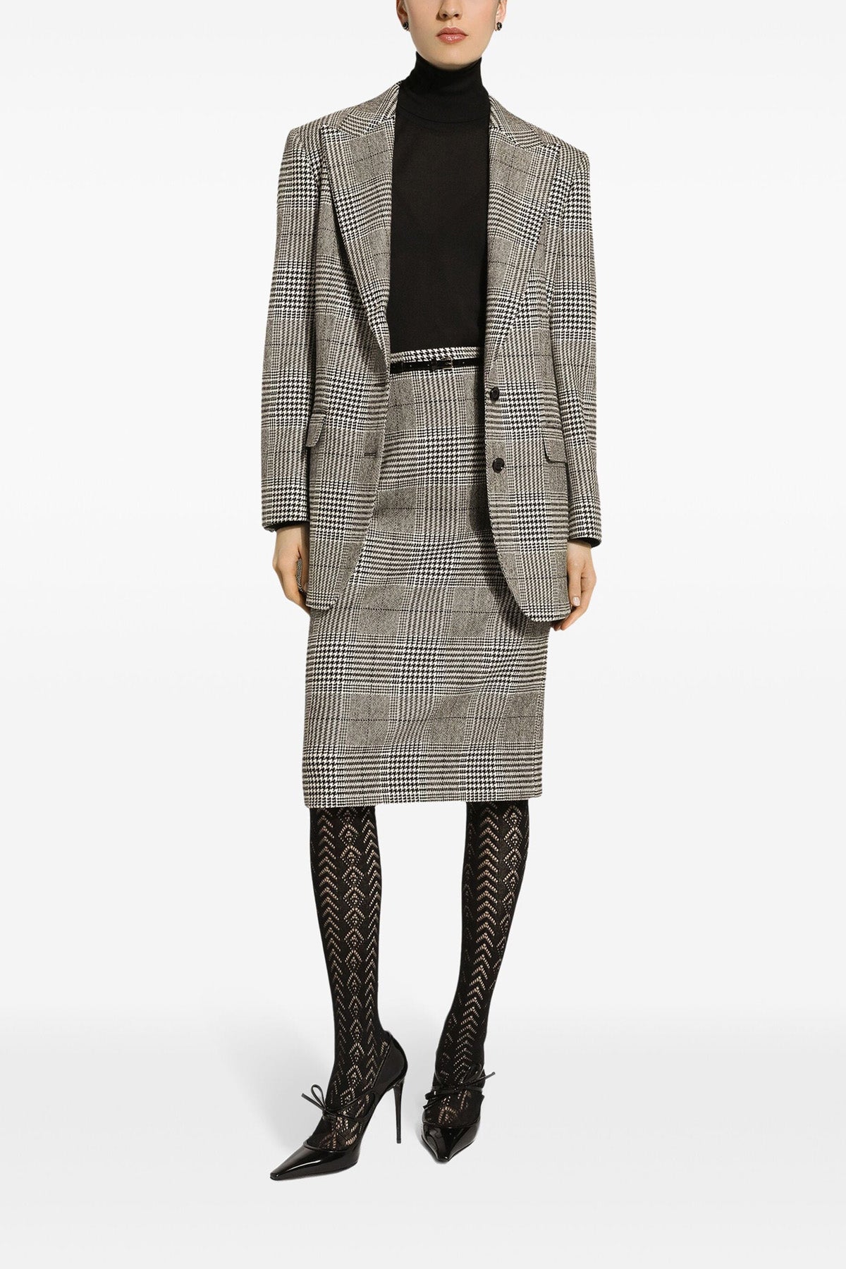 pied de poule cashmere blend blazer
