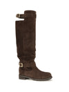 knee-high biker boots