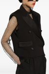 tuxedo vest in wool gabardine