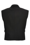 tuxedo vest in wool gabardine
