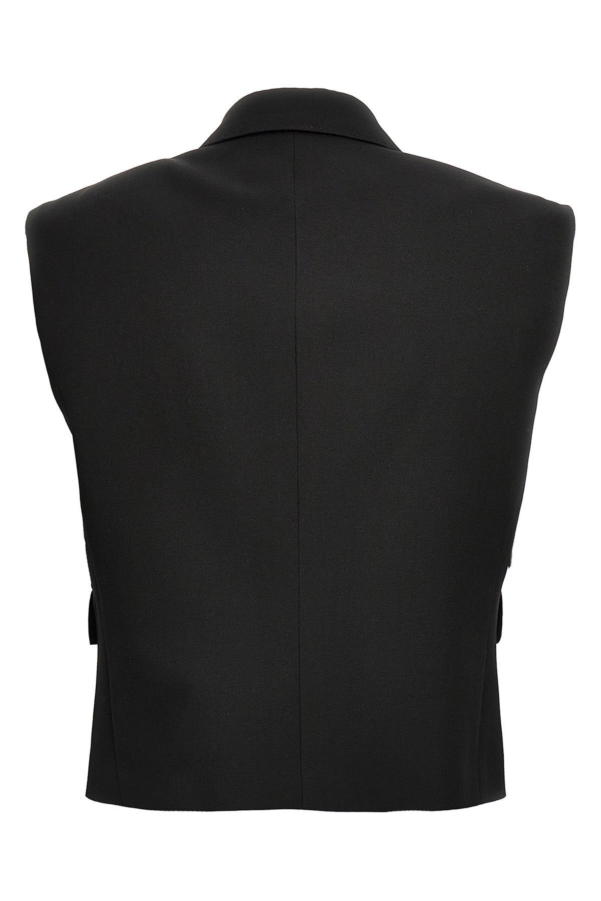 tuxedo vest in wool gabardine