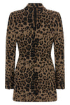 turlington - collezione cammello double-breasted blazer in stretch wool leopar