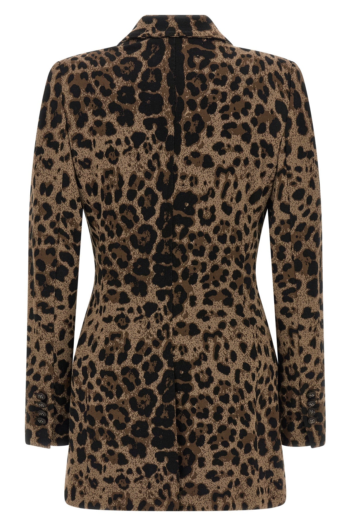 turlington - collezione cammello double-breasted blazer in stretch wool leopar
