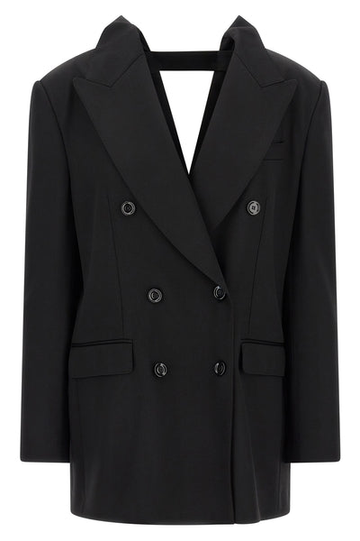 the dolce&gabbana blazer in pure virgin wool stands out for its structured silho