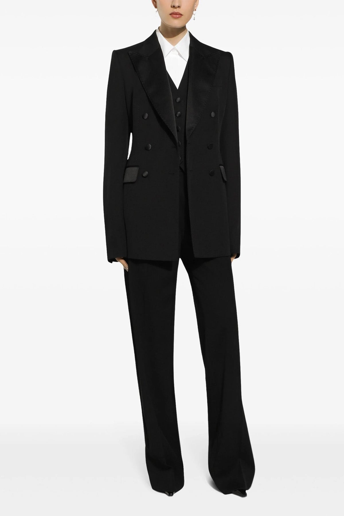 turlington double-breasted wool canvas blazer