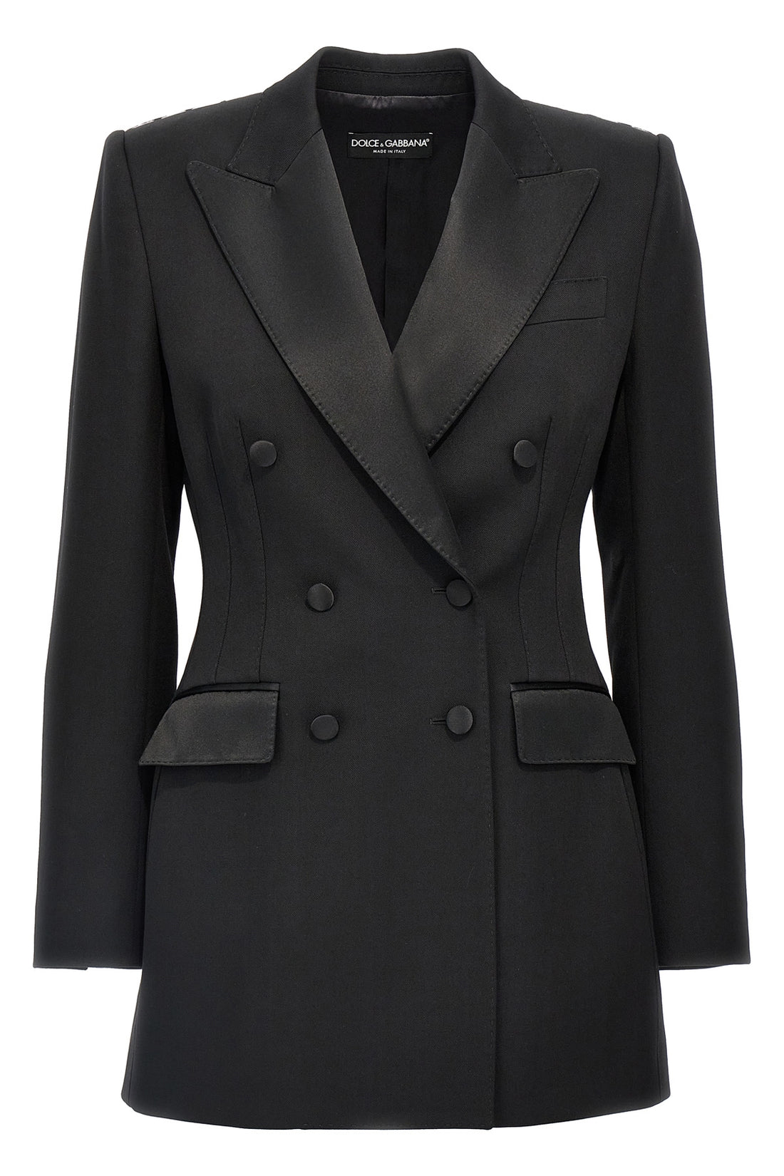 DOLCE &amp; GABBANA 40 turlington double-breasted wool canvas blazer